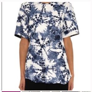 Alexander Wang Top Sz 6 Tie Dye Lambskin Leather Raw Hem